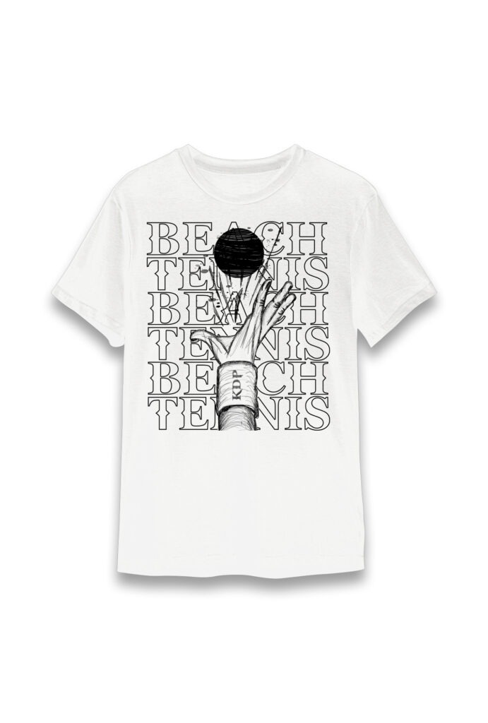 Camiseta bech tennis, pkd, design de estampas, estampas para camisetas najoi