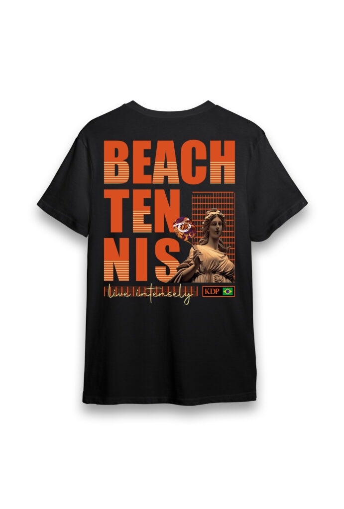 Camiseta bech tennis, pkd, design de estampas, estampas para camisetas najoi